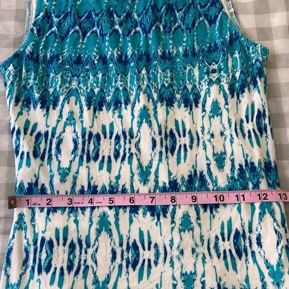 Forest Lily maxi dress blue white bohemian size 6 sleeveless lightweight jersey - Picture 14 of 16